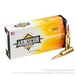 20 Rounds of 6.5 PRC Ammo by Armscor USA - 140gr HPBT