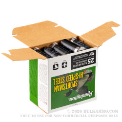 250 Rounds of 12ga Ammo by Remington Sportsman Hi-Speed Steel - 1 ounce #6 steel shot