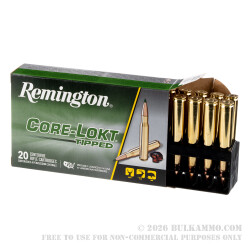 200 Rounds of 30-06 Springfield Ammo by Remington Core-Lokt Tipped - 165gr Polymer Tipped