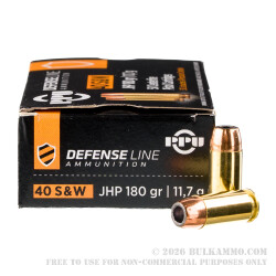500  Rounds of .40 S&W Ammo by Prvi Partizan - 180gr JHP