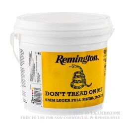 1600 Rounds of 9mm Ammo by Remington Don't Tread On Me - 115gr FMJ