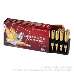 20 Rounds of .204 Ruger Ammo by Hornady - 32gr Vmax