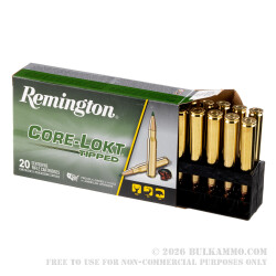 200 Rounds of 30-06 Ammo by Remington Core-Lokt Tipped - 150gr Polymer Tipped
