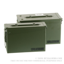 2 Brand New Blackhawk Mil-Spec Green Ammo Cans - 30 Cal M19A1 Nested in 50 Cal M2A1 2 Brand New Blackhawk Mil-Spec Green Ammo Cans - 30 Cal M19A1 Nested in 50 Cal M2A1