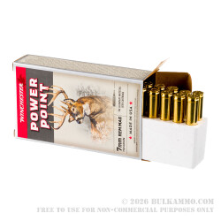 20 Rounds of 7mm Rem Mag Ammo by Winchester - 150gr PP