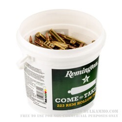 1000 Rounds of .223 Ammo by Remington UMC - 45gr JHP