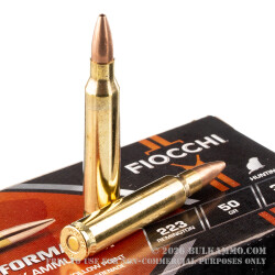 50 Rounds of .223 Ammo by Fiocchi - 50gr Varmint Grenade