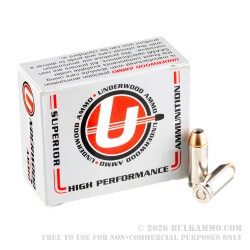 20 Rounds of 10mm Ammo by Underwood - 135gr JHP