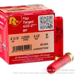 250 Rounds of .410 Ammo by Rio Top Target - 1/2 ounce #7 1/2 shot