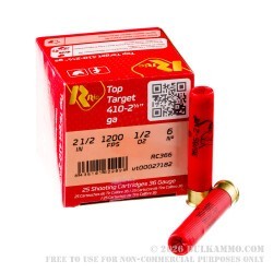 250 Rounds of .410 Ammo by Rio Top Target - 1/2 ounce #7 1/2 shot