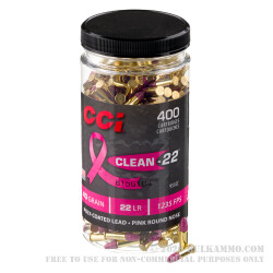 3200 Rounds of .22 LR Ammo by CCI Clean-22 - 40gr Poly-Coated LRN