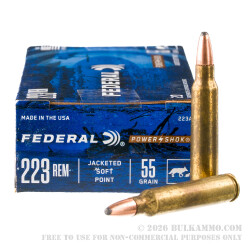 20 Rounds of .223 Ammo by Federal - 55gr SP