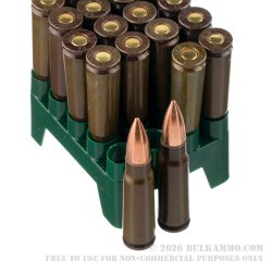 1000 Rounds of 7.62x39 Ammo by Wolf - 123gr FMJ