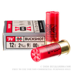 250 Rounds of 12ga Ammo by Winchester Super-X - 00 Buck