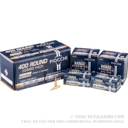 400 Rounds of 5.7x28mm Ammo by Fiocchi Combo Pack - 40gr FMJ & 62gr FMJ