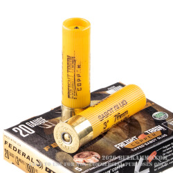 5 Rounds of 20ga Ammo by Federal Freight Train Copper - 275gr Sabot Slug