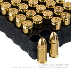 50 Rounds of 9mm Ammo by Veteran Ammo - 115gr FMJ