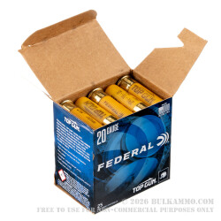 250 Rounds of 20ga Ammo by Federal Top Gun Sporting - 7/8 ounce #8 shot