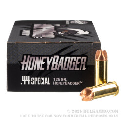 50 Rounds of .44 S&W Spl Ammo by Black Hills Ammunition - 125gr HoneyBadger