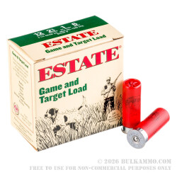25 Rounds of 12ga Ammo by Estate Game and Target -  #6 shot
