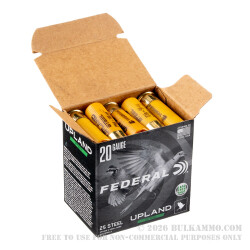 25 Rounds of 20ga Ammo by Federal Upland Steel - 3/4 ounce #7.5 shot