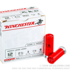 100 Rounds of 12ga Ammo by Winchester - 1 1/8 ounce #8 shot 100 Rounds of 12ga Ammo by Winchester - 1 1/8 ounce #8 shot