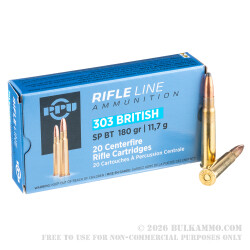 500 Rounds of .303 British Ammo by Prvi Partizan - 180gr SP