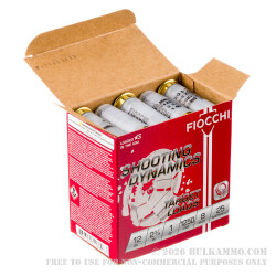 250 Rounds of 12ga Ammo by Fiocchi - 1 ounce #8 shot