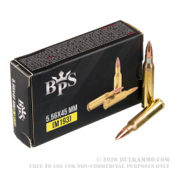 1500 Rounds of 5.56x45 Ammo by BPS - 55gr FMJ 1500 Rounds of 5.56x45 Ammo by BPS - 55gr FMJ