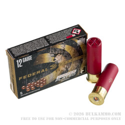 5 Rounds of 12ga 3" Ammo by Federal Vital-Shok -  00 Buck (Copper-Plated Lead Buckshot)