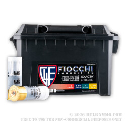 80 Rounds of 12ga Ammo by Fiocchi - 1 ounce Low Recoil Rifled Slug