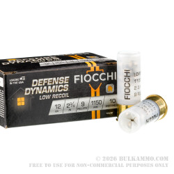 250 Rounds of 12ga Ammo by Fiocchi Low Recoil - #1 Buck