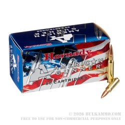 50 Rounds of .308 Win Ammo by Hornady American Gunner - 155gr HPBT