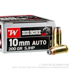20 Rounds of 10mm Ammo by Winchester Big Bore - 200gr SJHP