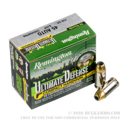 500 Rounds of .45 ACP Ammo by Remington - 230gr JHP 500 Rounds of .45 ACP Ammo by Remington - 230gr JHP