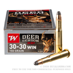 200 Rounds of 30-30 Win Ammo by Winchester Deer Season XP - 150gr Extreme Point