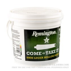 250 Rounds of 9mm Ammo by Remington UMC - 115gr JHP