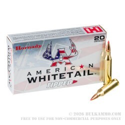 20 Rounds of .243 Win Ammo by Hornady American Whitetail Tipped - 95gr SST