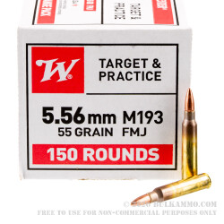 600 Rounds of 5.56x45 Ammo by Winchester USA - 55gr FMJ