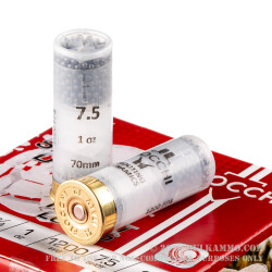 25 Rounds of 12ga Ammo by Fiocchi - 1 ounce #7 1/2 shot