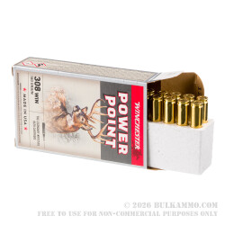 20 Rounds of .308 Win Ammo by Winchester - 180gr PP