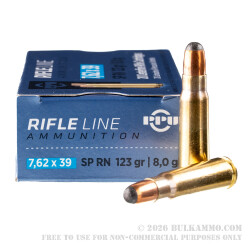 1000 Rounds of 7.62x39mm Ammo by Prvi Partizan - 123gr SP