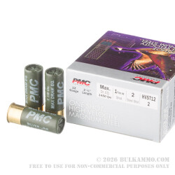 12 ga - 2-3/4" - 1 1/8 oz. - Steel #2 Shot - High Velocity Magnum Steel Load - PMC - 250 Rounds 12 ga - 2-3/4" - 1 1/8 oz. - Steel #2 Shot - High Velocity Magnum Steel Load - PMC - 250 Rounds