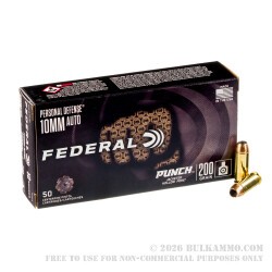 500 Rounds of 10mm Ammo by Federal Punch - 200gr JHP