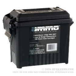180 Rounds of 7.62x39mm Ammo by Ammo Inc. in Field Box - 123gr FMJ M67