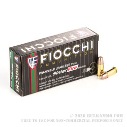 50 Rounds of 9mm Ammo by Fiocchi - 100gr Frangible 50 Rounds of 9mm Ammo by Fiocchi - 100gr Frangible