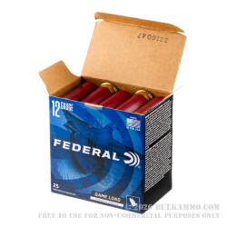 25 Rounds of 12ga Ammo by Federal Game-Shok - 2-3/4" 1 1/8 ounce #8 shot