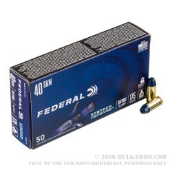 50 Rounds of 40 S&W Ammo by Federal Syntech Defense - 175gr SHP