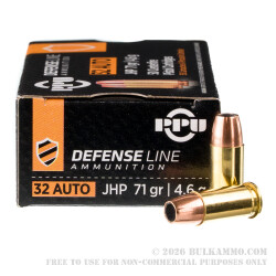 50 Rounds of .32 ACP Ammo by Prvi Partizan - 71gr JHP