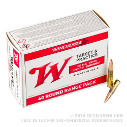 60 Rounds of 300 AAC Blackout Ammo by Winchester Super-X - 200gr Open Tip